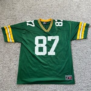 VINTAGE Y2K Green Bay Packers Robert Brooks Logo‎ Athletic Jersey Size XL Green